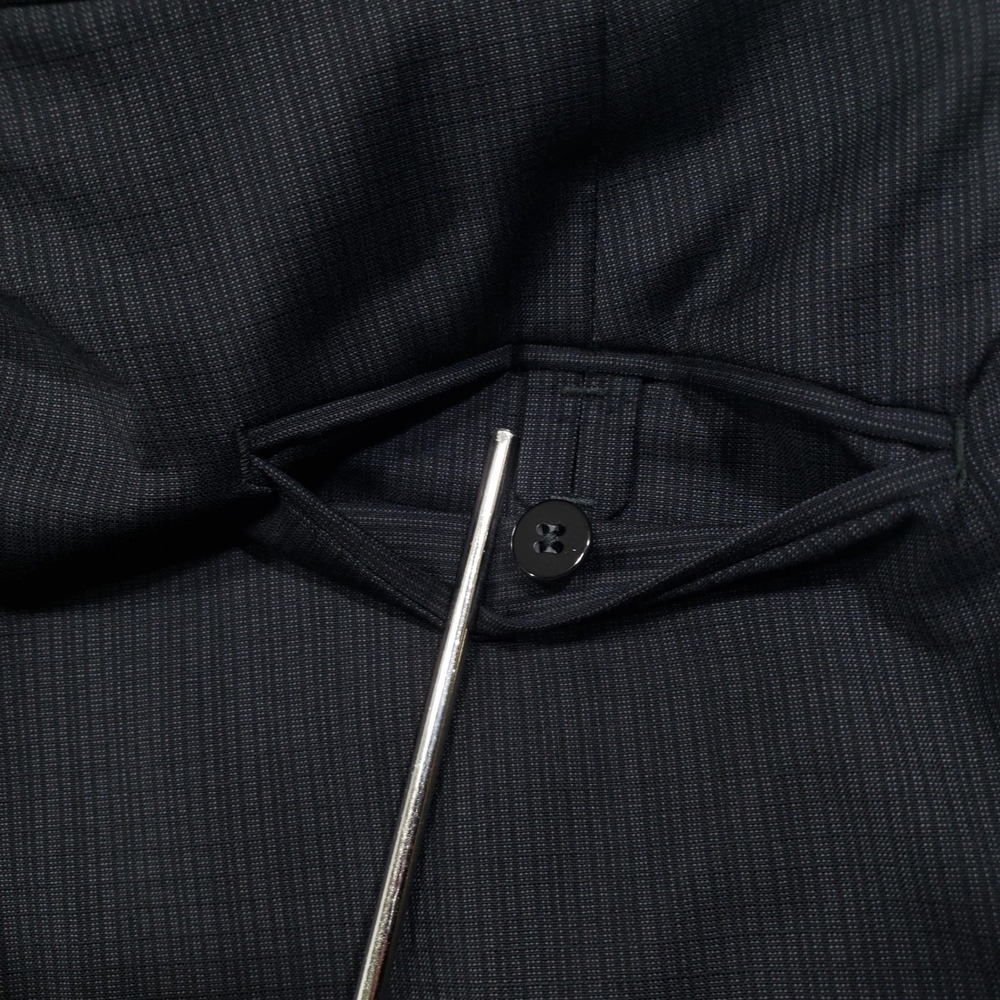 Z Zegna Suit Trousers Men 56R (38W) Gray Wool Micro-Check Flat Front Dress Pants - Picture 5 of 13